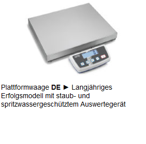 Plattformwaage Waage Paketwaage Zählwaage IP65-Auswertegerät KERN DE 120K10A 