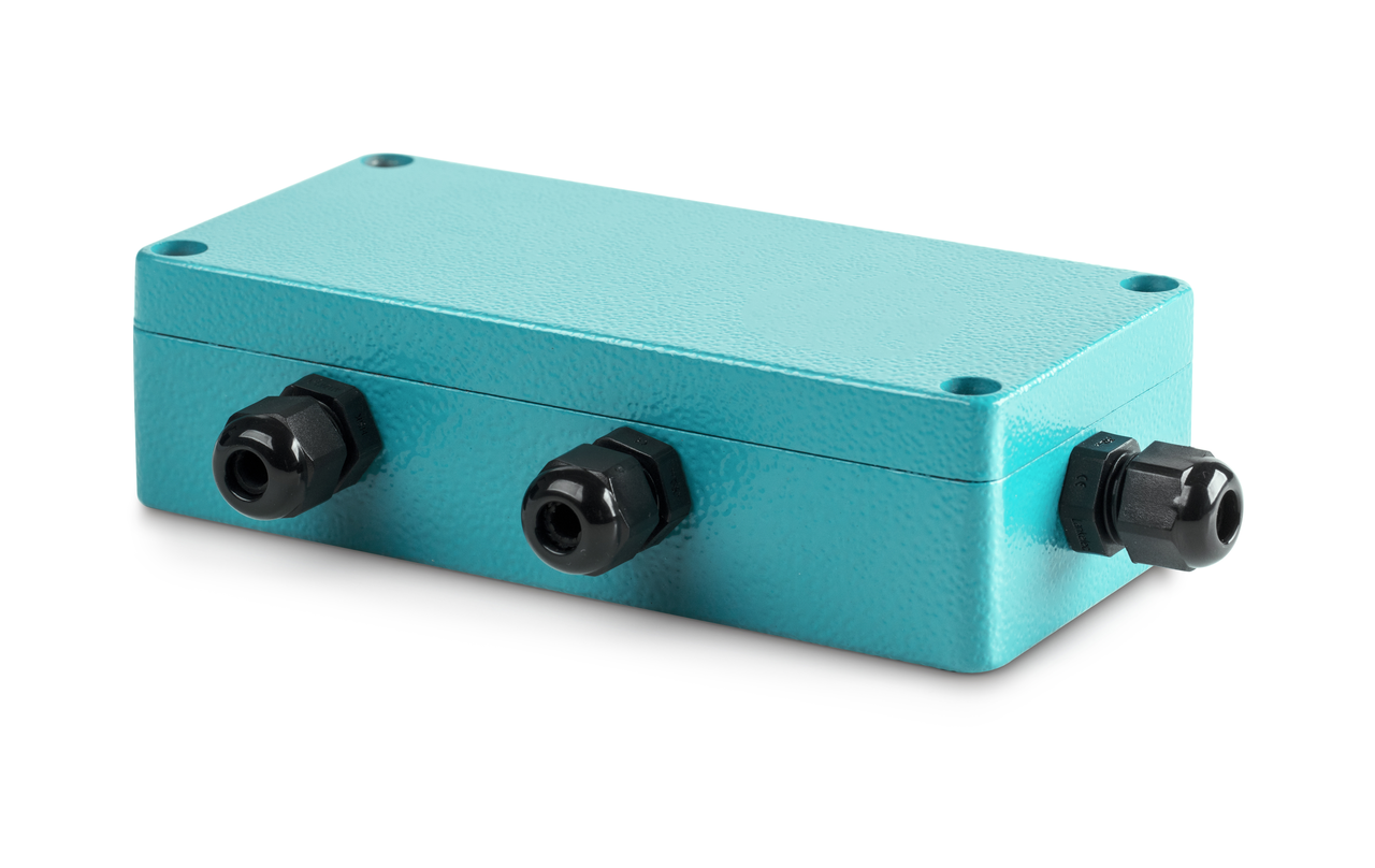 Junctionbox Aluminium Junctionbox mit PG Verschraubung zum Anschluss und Abgleich von 4 Messzellen