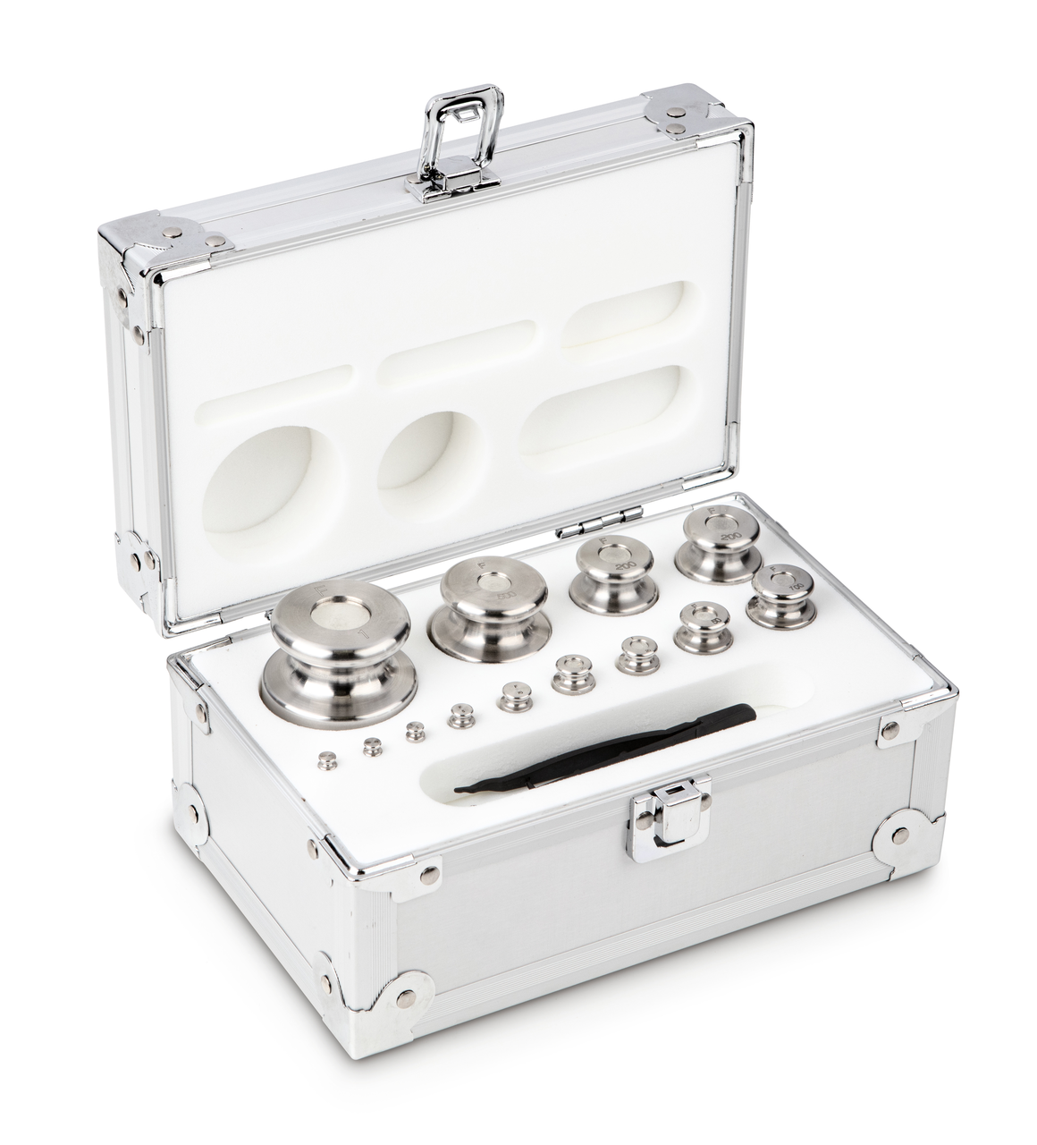 F2 1 g - 1 kg Gewichtsatz im Aluminiumetui