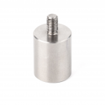 Adapter Stahl. M12 Gewindebohrung - M6 Außengewinde