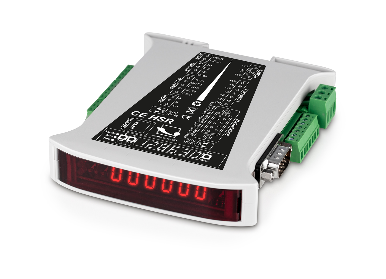 Digitaler Wägetransmitter - 10 | 000d | Wägetransmitter mit RS232 Schnittstelle für Hutschiene