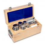 KERN Gewichtsatz 303-08, OIML-Klasse E1, Nennwert 1 mg - 5 kg, Knopf, Edelstahl poliert, im Holzetui