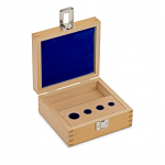KERN Holz-Gewichtsetui 313-020-100, für Nennwerte 1 mg - 50 g, für Klassen E1+E2, für Bauform Knopf/Kompakt