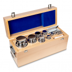 KERN Gewichtsatz 313-09, OIML-Klasse E2, Nennwert 1 mg - 10 kg, Knopf, Edelstahl poliert, im Holzetui