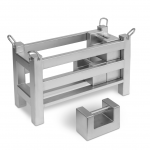 KERN Gewichtskorb 346-065-009, für Nennwerte , für Klassen , für Bauform , Mögliche Bestückung, Blockgewichte, OIML-Klasse M1: 8×50 kg + 2×20 kg