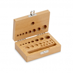 KERN Holz-Gewichtsetui 353-420-200, für Nennwerte 1 mg - 50 g, für Klassen F2 + M1 + M2, für Bauform Knopf/Kompakt