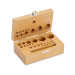 KERN Holz-Gewichtsetui 353-440-200, für Nennwerte 1 mg - 200 g, für Klassen F2 + M1 + M2, für Bauform Knopf/Kompakt