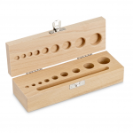 KERN Holz-Gewichtsetui 354-430-200, für Nennwerte 1 g - 100 g, für Klassen F2 + M1 + M2 + M3, für Bauform Knopf/Kompakt