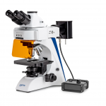 KERN Fluoreszenzmikroskop OBN 141, Trinokular, 4 x / 10 x / 20 x / 40 x / 100 x, 3W LED (Auflicht, Durchlicht)